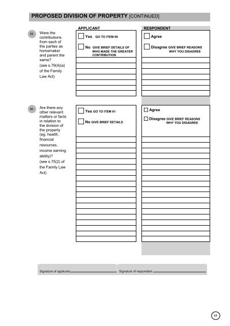 Application for Consent Orders Kit - Community Law