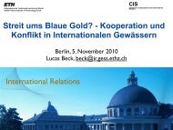 Streit ums Blaue Gold? - Kooperation und Konflikt in Internationalen ...