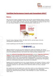 Certified Performance Coach and Consultant CPCC - Coaching und ...