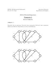 HTWD, FB Informatik/Mathematik Operations Research Prof. Dr. M ...