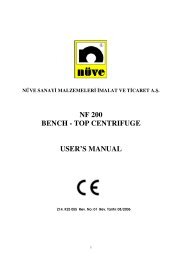 NF 200 BENCH - TOP CENTRIFUGE USER'S MANUAL - KPT Komet