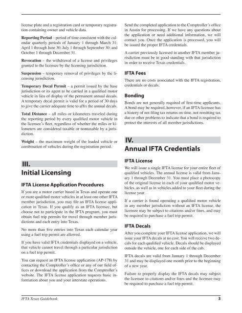 International Fuel Tax Agreement - Texas Comptroller of Public ...