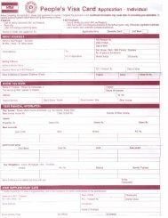 Visa Card Application Form (PDF, 630KB) - Peoples Bank