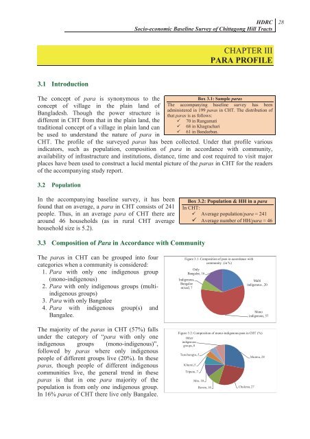 Socio-economic Baseline Survey of Chittagong Hill Tracts - chtdf