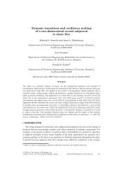 Dynamic transitions and oscillatory melting of a two-dimensional ...