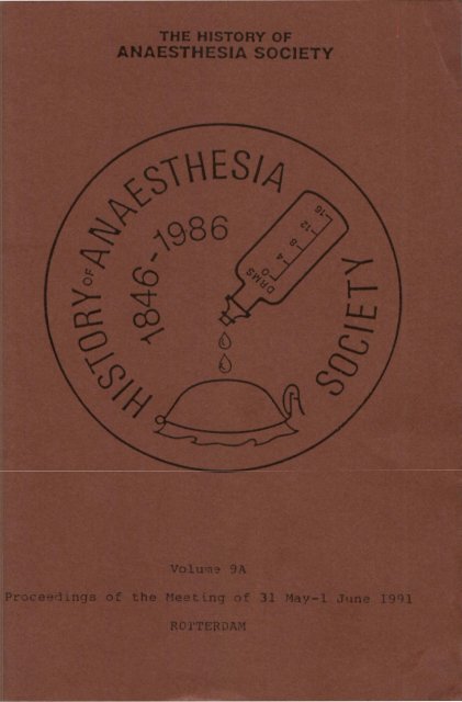 3 - History of Anaesthesia Society