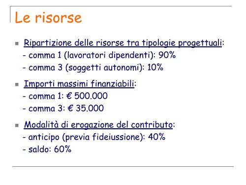 CONCILIAZIONE tra famiglia e lavoro - Politiche per la famiglia