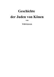 Geschichte der Juden von Könen - Mahnmal Trier