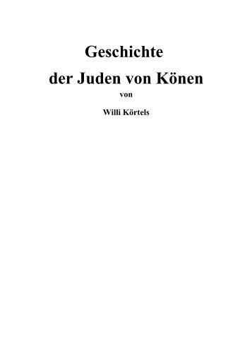 Geschichte der Juden von Könen - Mahnmal Trier