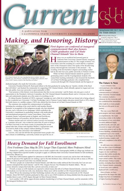 Making, and Honoring, History - CSU Channel Islands