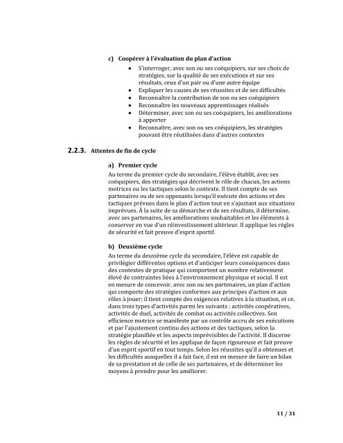 Fascicule 5- Éducation physique et à la santé - Accueil Service de ...