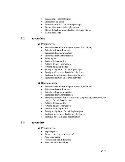 Fascicule 5- Éducation physique et à la santé - Accueil Service de ...