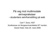 Multimodale skriveprosesser - Norgesuniversitetet