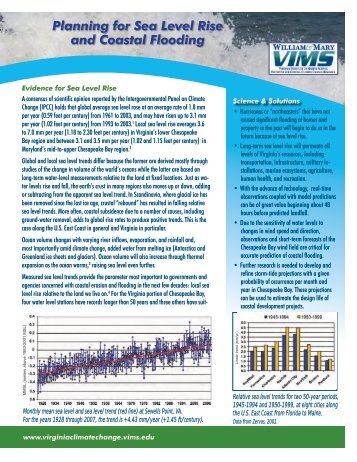 Planning for Sea Level Rise and Coastal Flooding - Virginia Institute ...