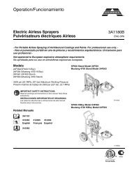 3A1180B - Electric Airless Sprayers, Operation, English ... - Airlessco