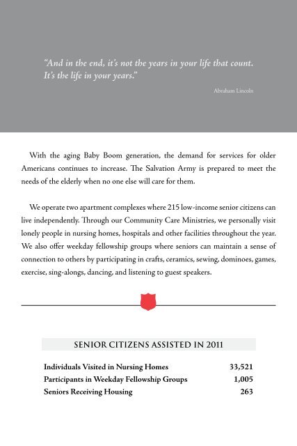 2012 REPORT - Salvation Army