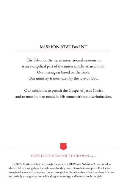 2012 REPORT - Salvation Army