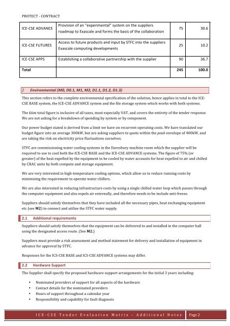 PR110112 - Annex 5 - Tender Evaluation Matrix Notes v1.0 - STFC's ...