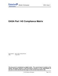 EASA Part 145 Compliance Matrix - Esterline