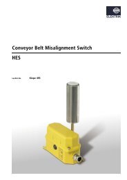 Conveyor Belt Misalignment Switch Type HES - Rfe.ie