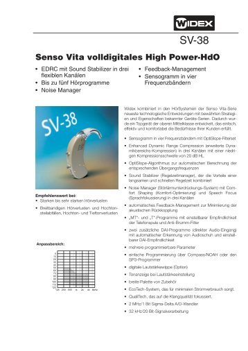 Senso Vita volldigitales High Power-HdO - Widex