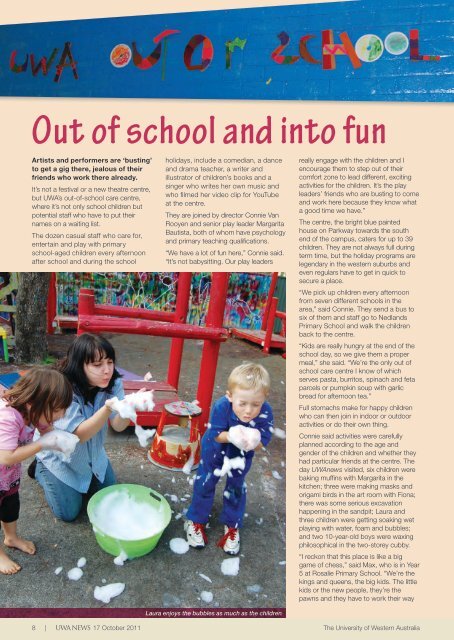 Issue 16. 17 October 2011 - UWA Staff - The University of Western ...