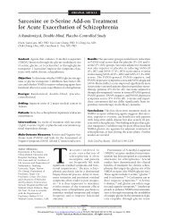 Sarcosine or D-Serine Add-on Treatment for Acute ... - Rima