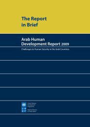 The Report in Brief - Arab Human Development Reports