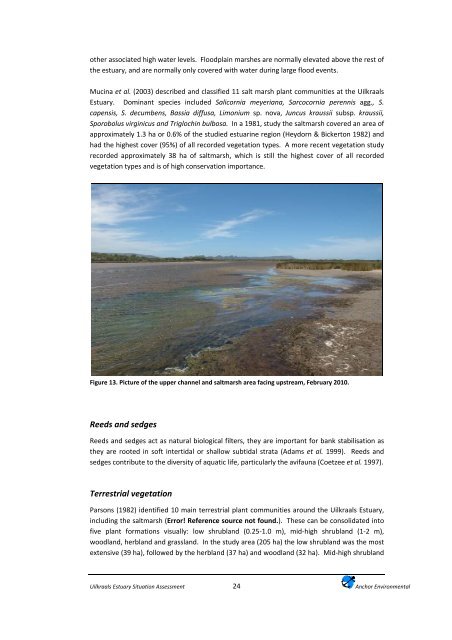 Uilkraals Situation Assessment - Anchor Environmental