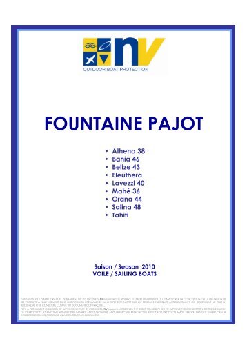 Catalogue Fountaine Pajot Voile.pdf - UCHIMATA SAILING SERVICE