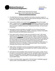 Nomination Form and Guidelines for the NSPE Fellow Membership ...