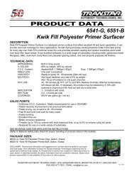 PRODUCT DATA 6541-G, 6551-B Kwik Fill Polyester Primer Surfacer