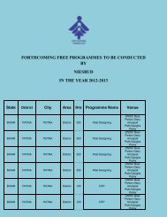forthcoming free programmes to be conducted by niesbud in the ...