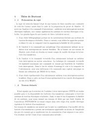 1.3 Th`ese de Doctorat