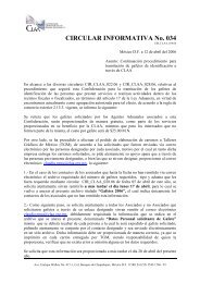 CIRCULAR INFORMATIVA No. 034 - Confederación ...