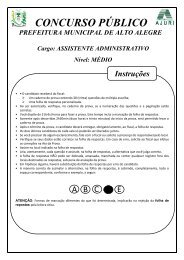 Prova Assistente Administrativo - MÃ©dio