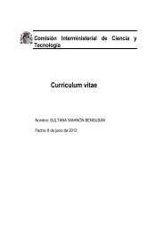 Curriculum Vitae Sultana Wahnón - Universidad de Granada