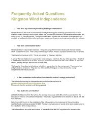 Wind Turbine FAQ's - Town of Kingston