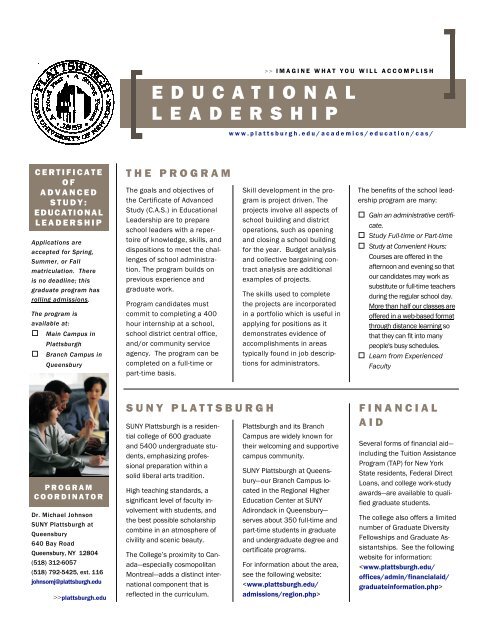 Educational Leadership Program Template - Faculty web pages ...