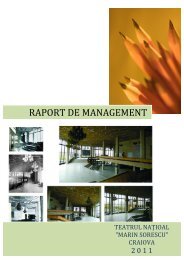 Raport de activitate pentru anul 2011 - Ministerul Culturii