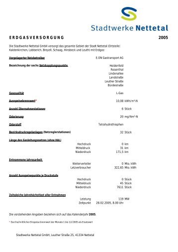 Strukturmerkmale_Gas_2005 (15kb) - Stadtwerke Nettetal GmbH