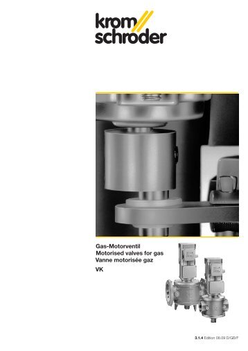 Gas-Motorventil Motorised valves for gas Vanne ... - Gasotec