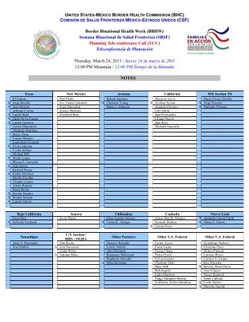 UNITED STATES-MEXICO BORDER HEALTH COMMISSION (BHC)