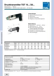 Drucktransmitter TST 10... / 20... - TIVAL Sensors GmbH