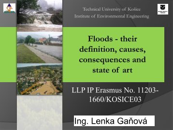 Floods - their definition, causes and consequences