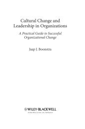 Boonstra Executive Summary Cultural Change and Leadership in Organizations