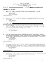 Staff Evaluation Form - Daemen College
