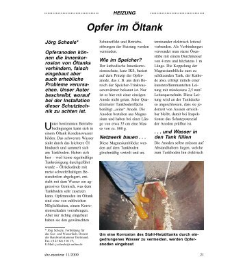 Opfer im Öltank