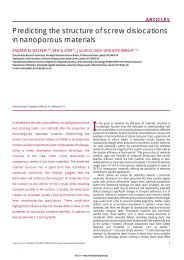 Predicting the structure of screw dislocations in nanoporous ... - bris