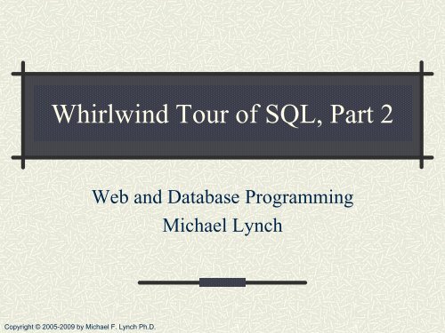 Module 13 (Introduction to SQL - Part 2).pdf